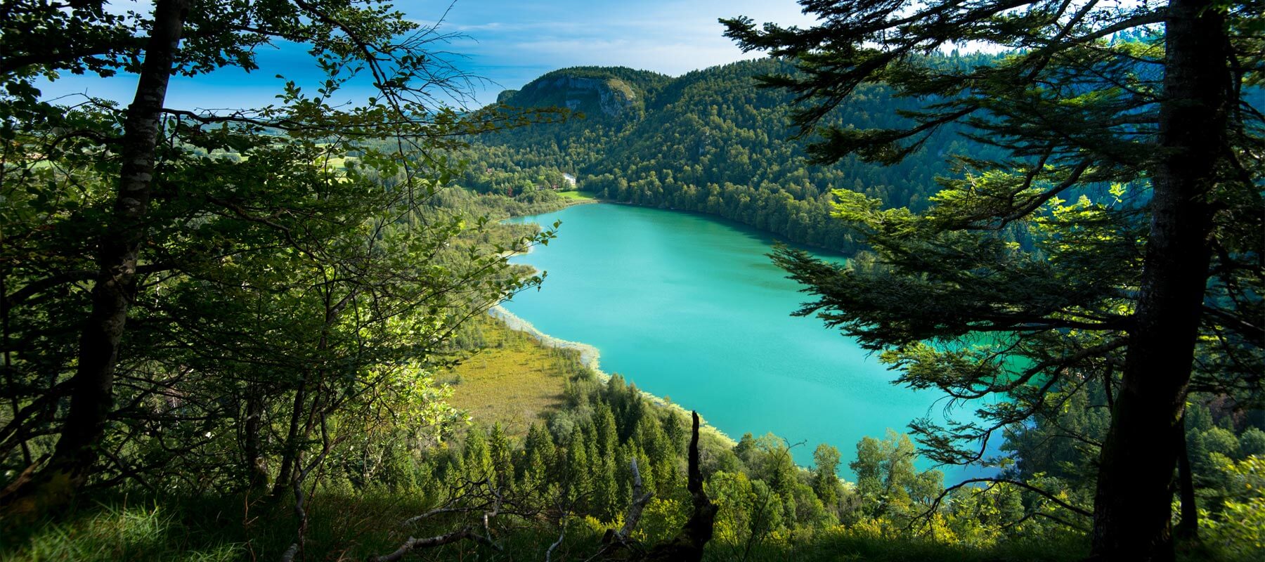 Le lac de Bonlieu dans le Jura
